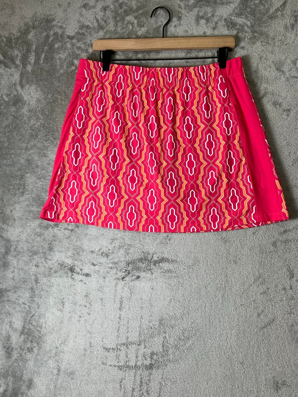 J. McLaughlin Catalina Skort Large Pink Geometric Print Stretch Golf Tennis